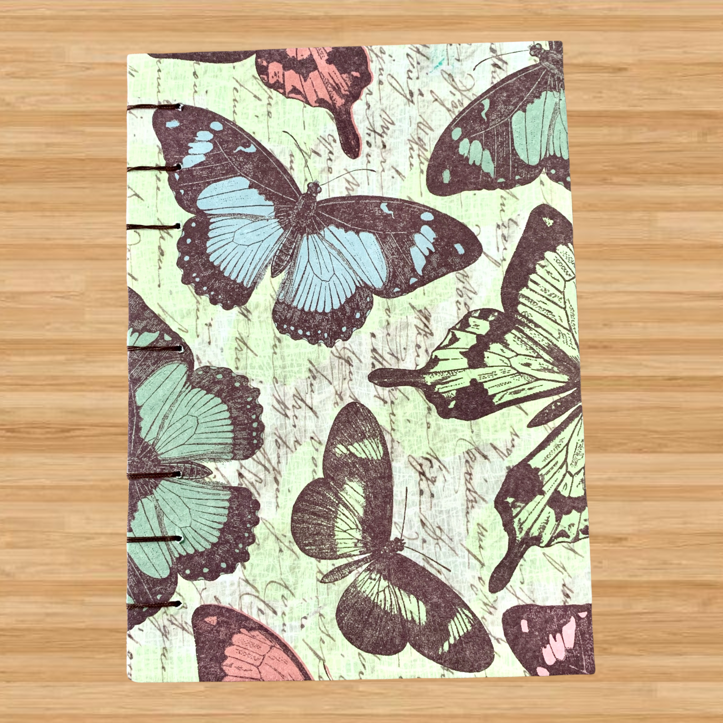 Butterfly Script - Coptic Journal - A6 - 4x6 Dot Grid - Bullet Journal by FP Journals