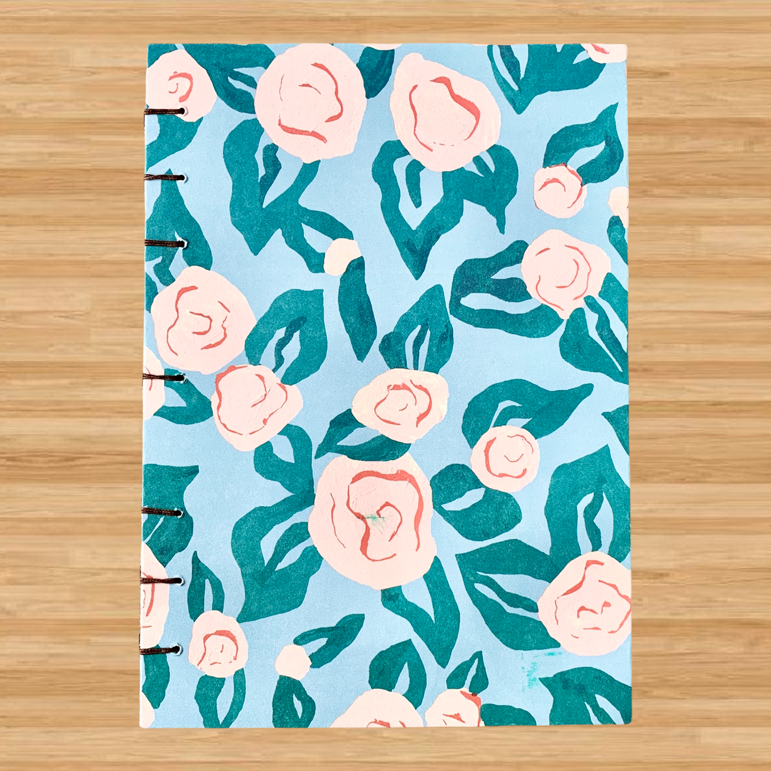 Light Rose - Coptic Journal - A6 - 4x6 Dot Grid - Bullet Journal - Pla by FP Journals