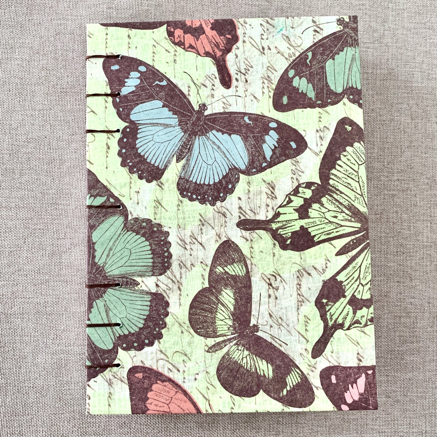Butterfly Script - Coptic Journal - A6 - 4x6 Dot Grid - Bullet Journal by FP Journals