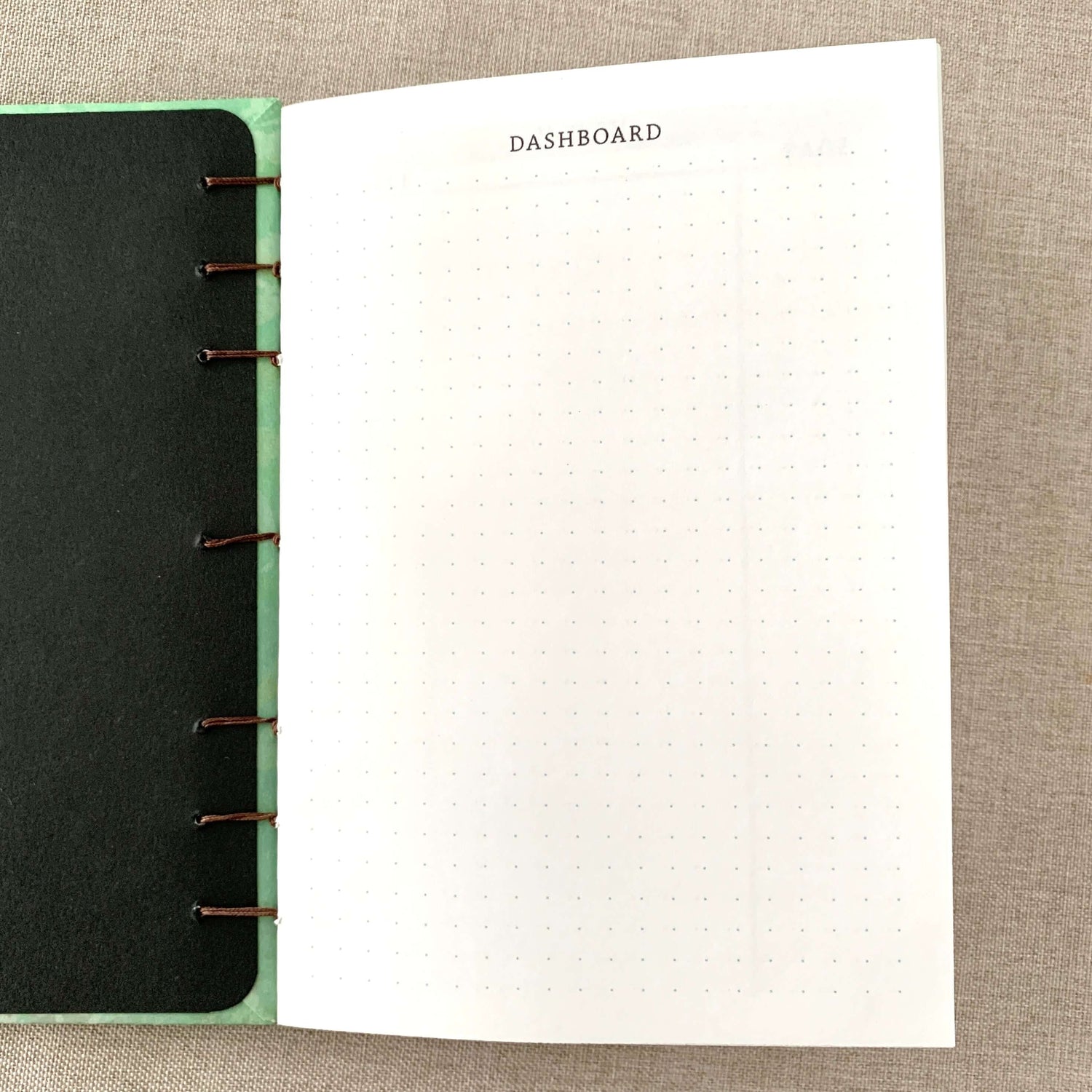 Green Lace Flower - Coptic Journal - A6 - 4x6 Dot Grid - Bullet Journa by FP Journals
