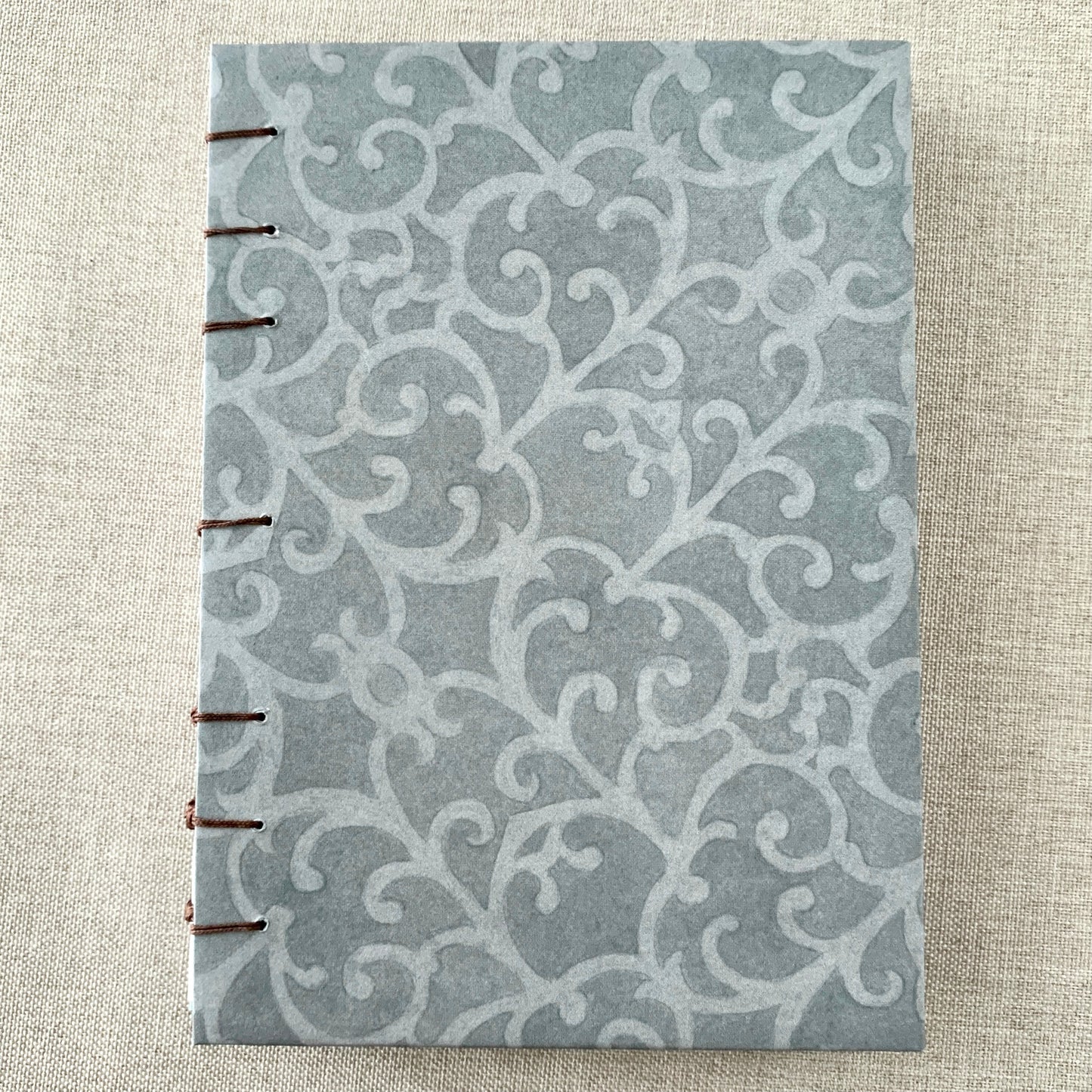 Lilac Flourish - Coptic Journal - A6 - 4x6 Dot Grid - Bullet Journal - by FP Journals