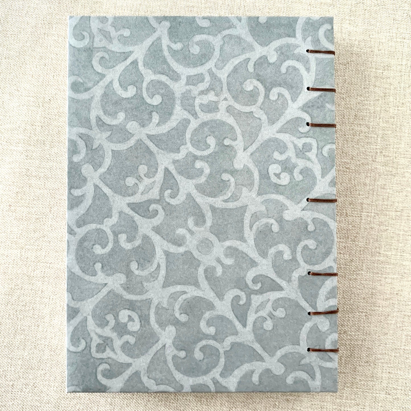 Lilac Flourish - Coptic Journal - A6 - 4x6 Dot Grid - Bullet Journal - by FP Journals