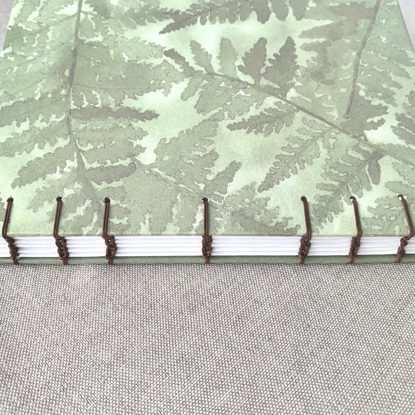 Fern - A6 - Dot Grid - Coptic Bound - Fountain Pen Notebook - Handmade Journal