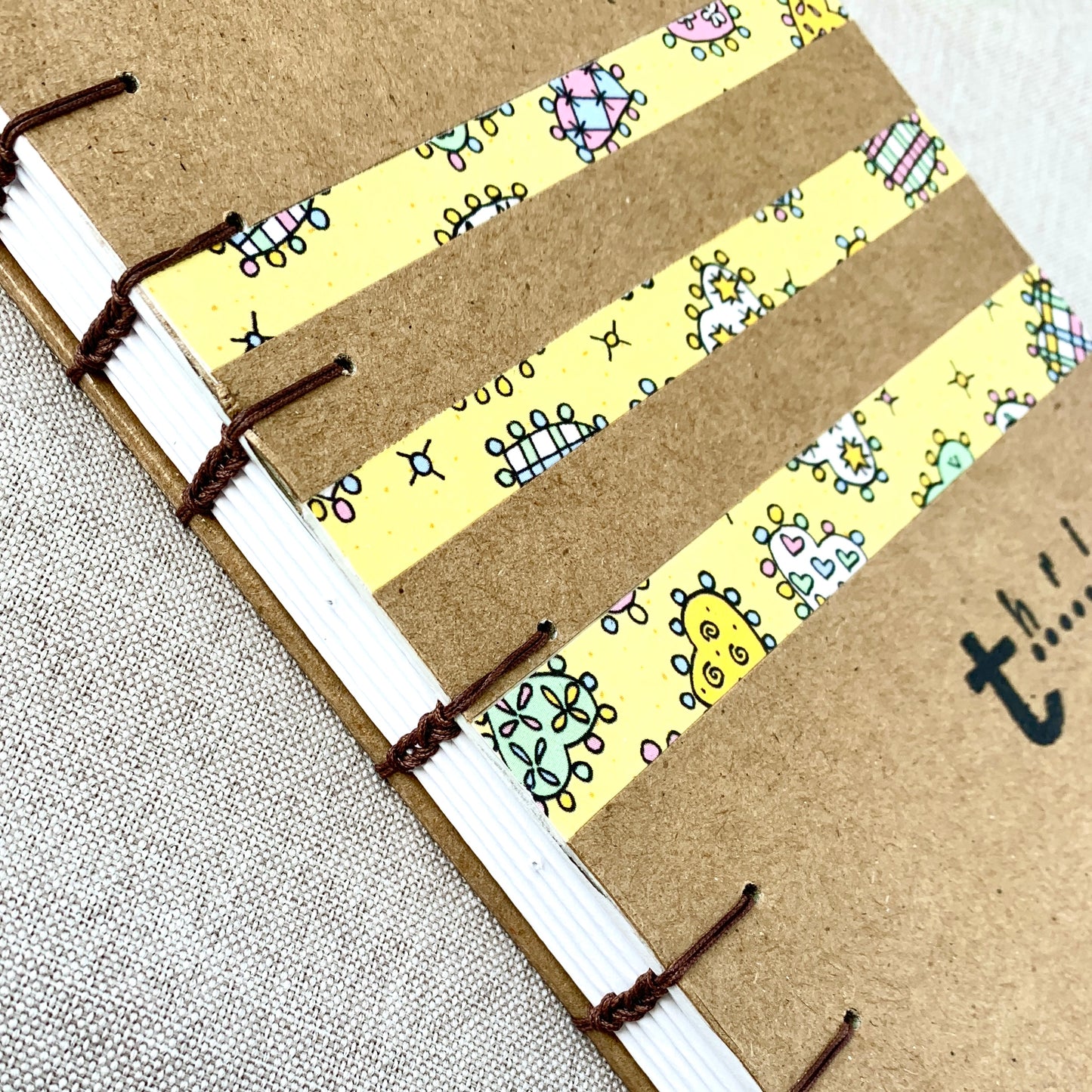 Thrift - A6 - Dot Grid - Coptic Bound - Fountain Pen Notebook - Handmade Journal