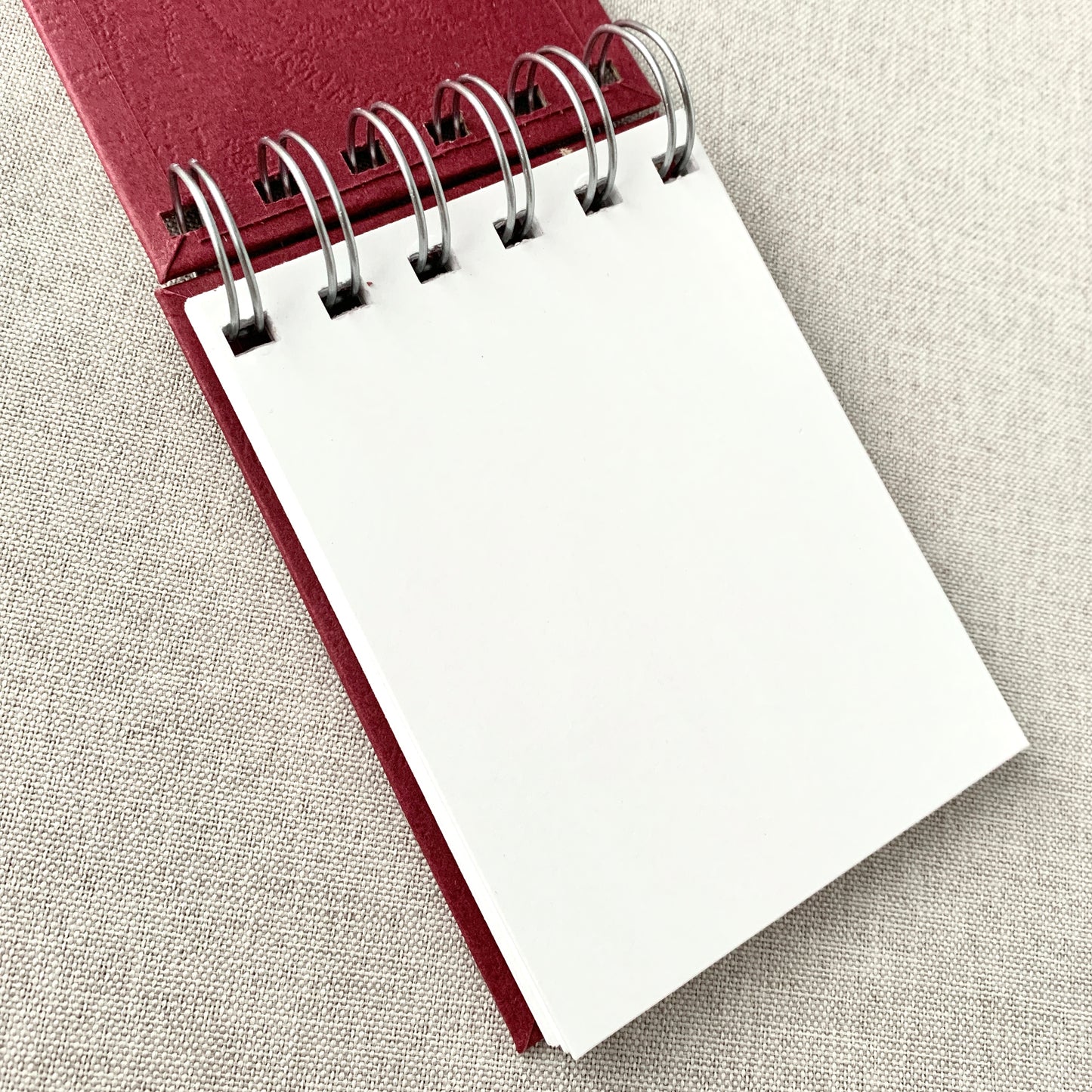 Think Happy Be Happy - Memo - Blank - Spiral Bound - Fountain Pen Notebook - Handmade Journal