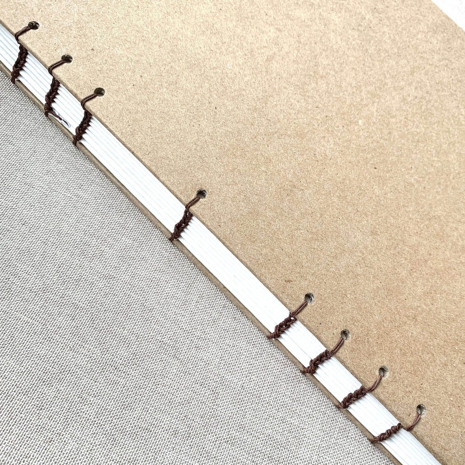 Kraft - Coptic Journal - A5 - 6x8 Dot Grid - Bullet Journal - Planner  by FP Journals