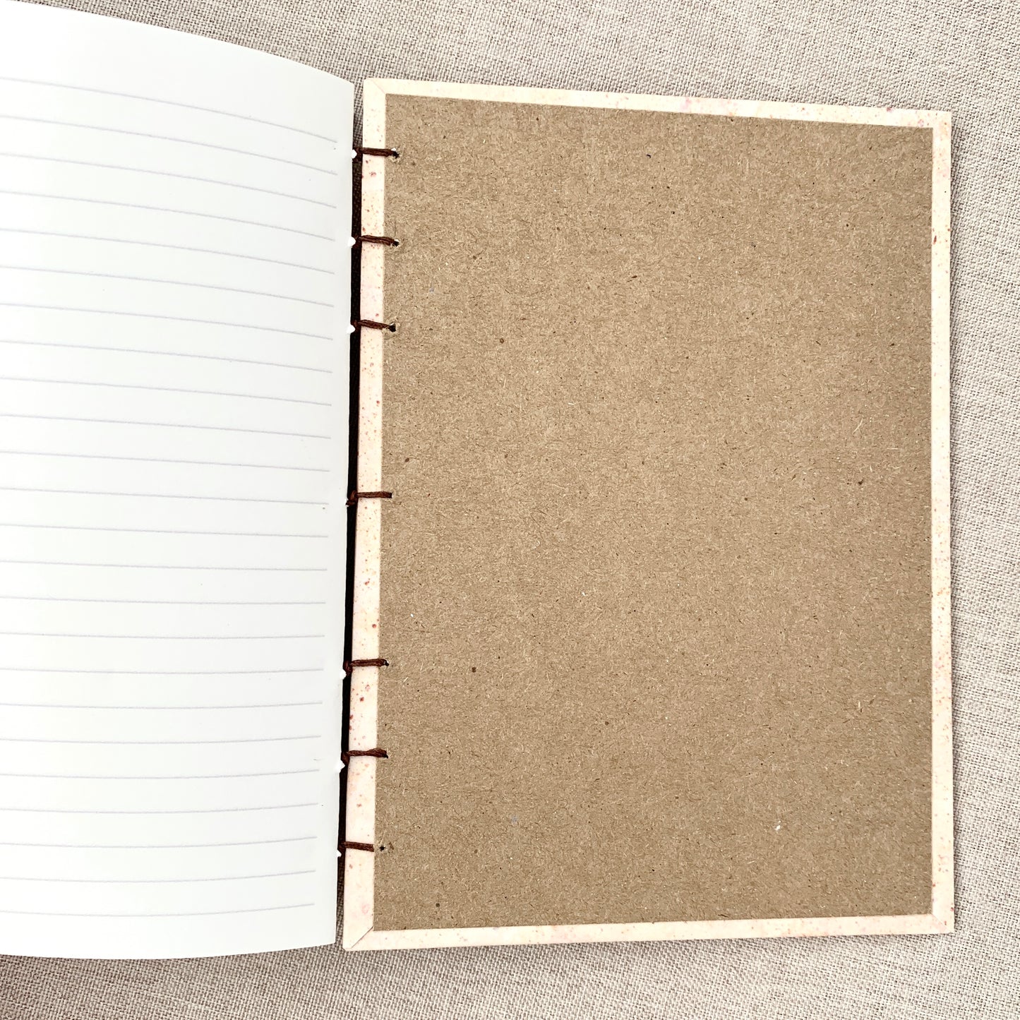 Dirt - Coptic Journal - A6 - 5mm Line Spacing - Coptic Binding - 4" x  by FP Journals