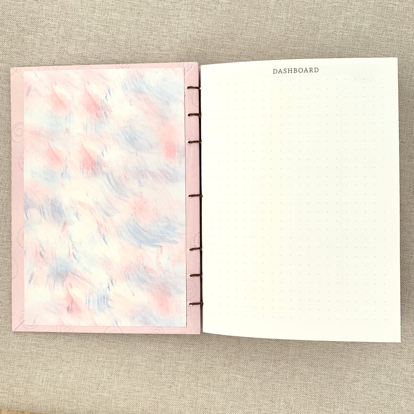 Pastel Swirl - Coptic Journal - A6 - 4x6 Dot Grid - Bullet Journal - P by FP Journals