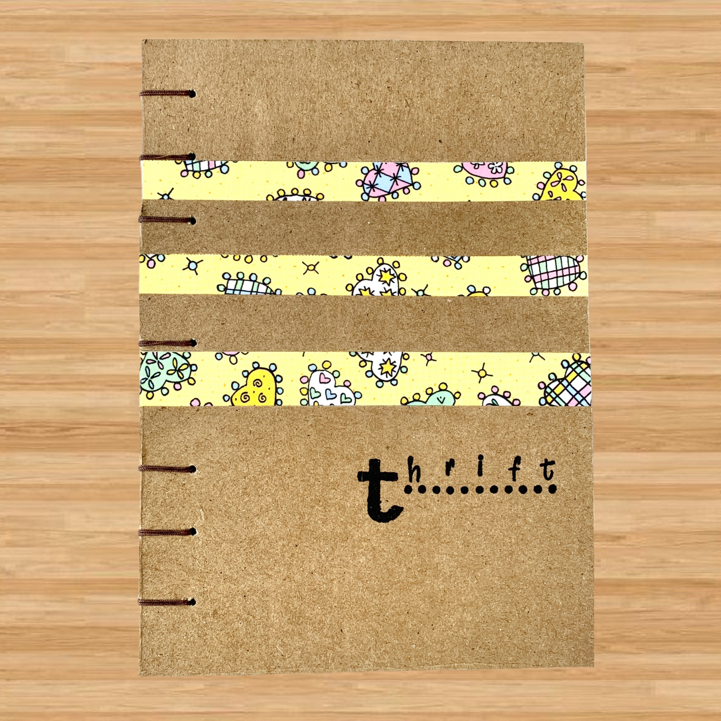 Thrift - A6 - Dot Grid - Coptic Bound - Fountain Pen Notebook - Handmade Journal