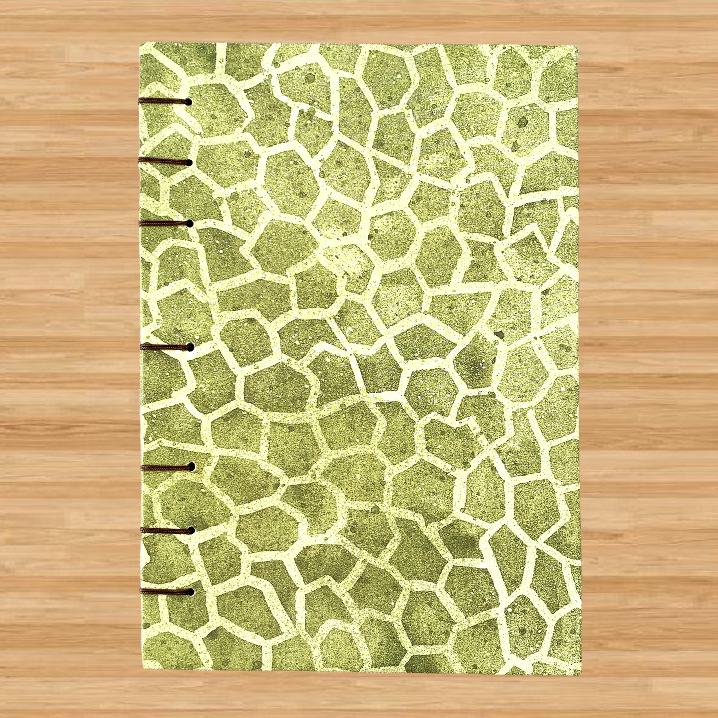 Turtle Shell - A6 - Dot Grid - Coptic Bound - Fountain Pen Notebook - Handmade Journal