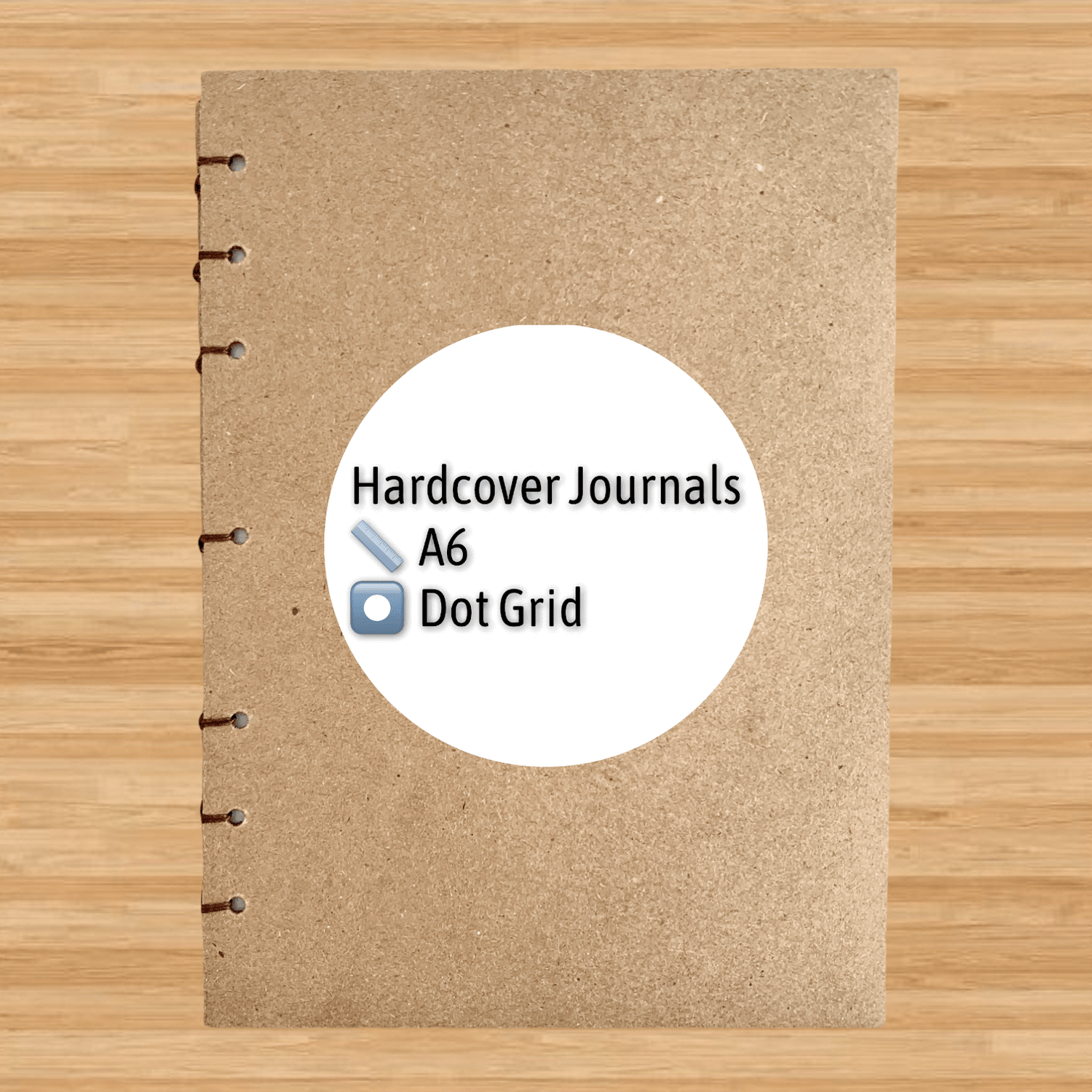 A6 - Hardcover - Hand-Stitched - Dot Grid Journals