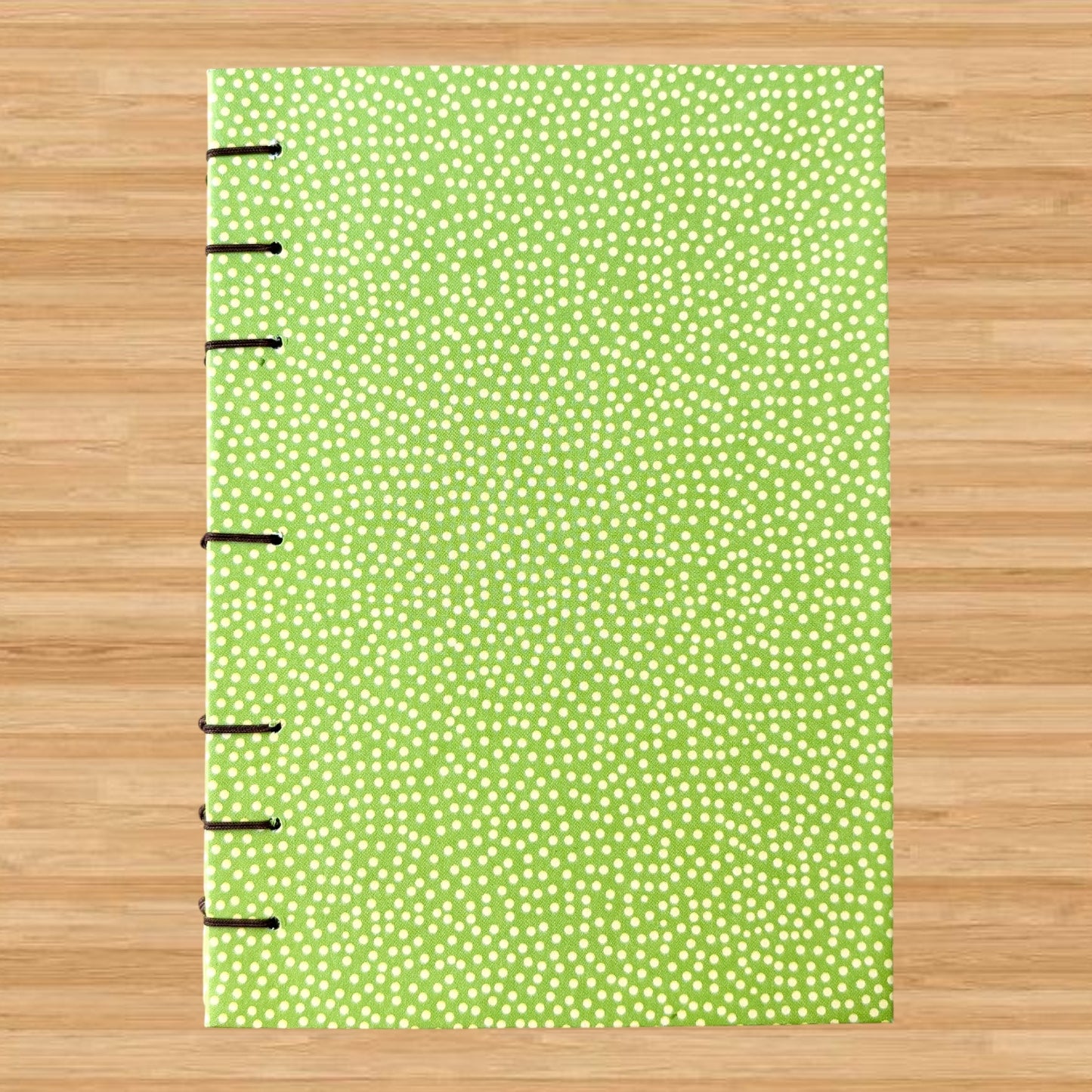 Limeade - A6 - Dot Grid - Coptic Bound - Fountain Pen Notebook - Handmade Journal
