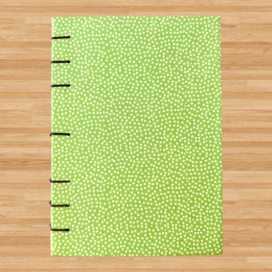 Limeade - A6 - Dot Grid - Coptic Bound - Fountain Pen Notebook - Handmade Journal