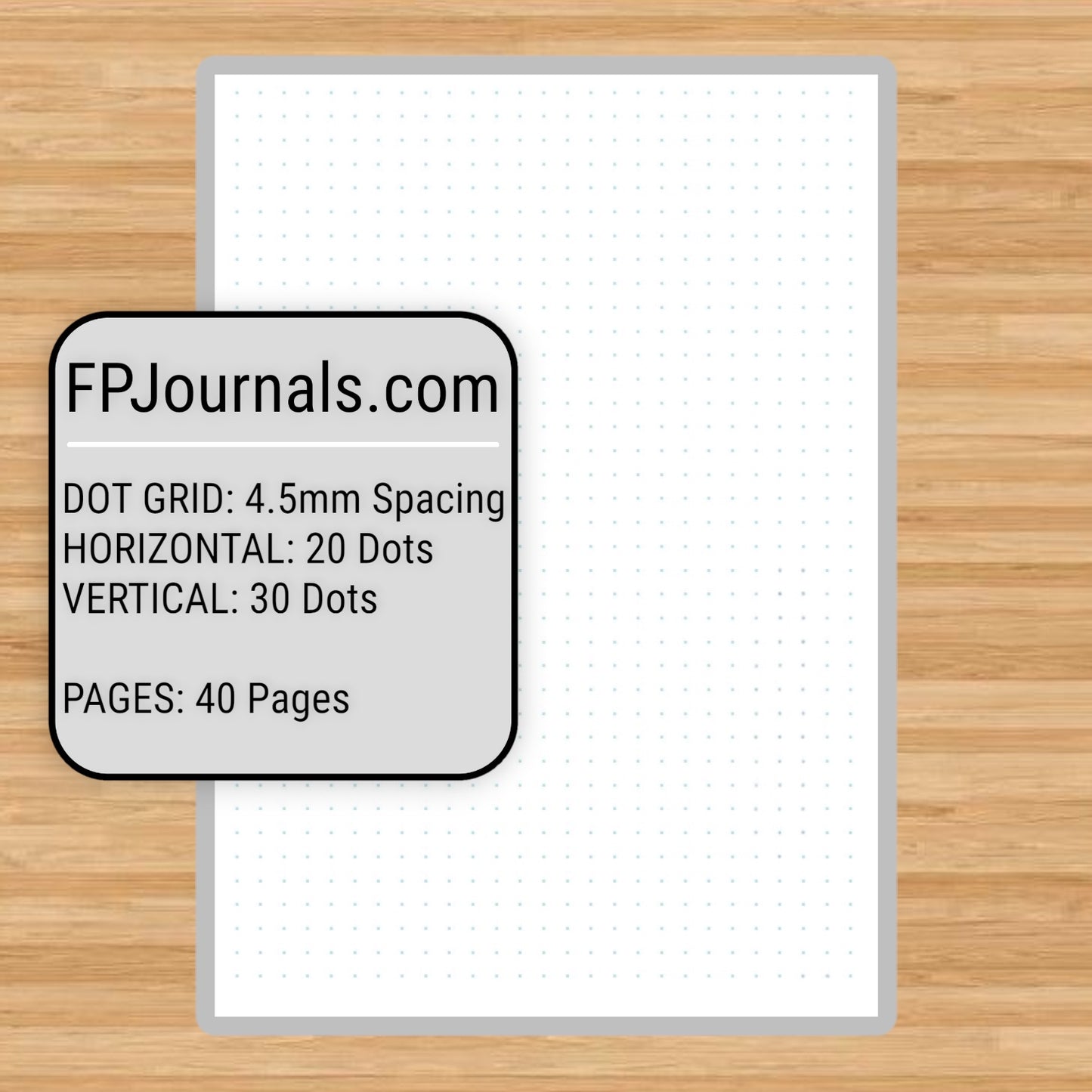 A6 Dot Grid Travelers Notebook Insert - Fountain Pen Friendly, Hand-Stitched Kraft Cover