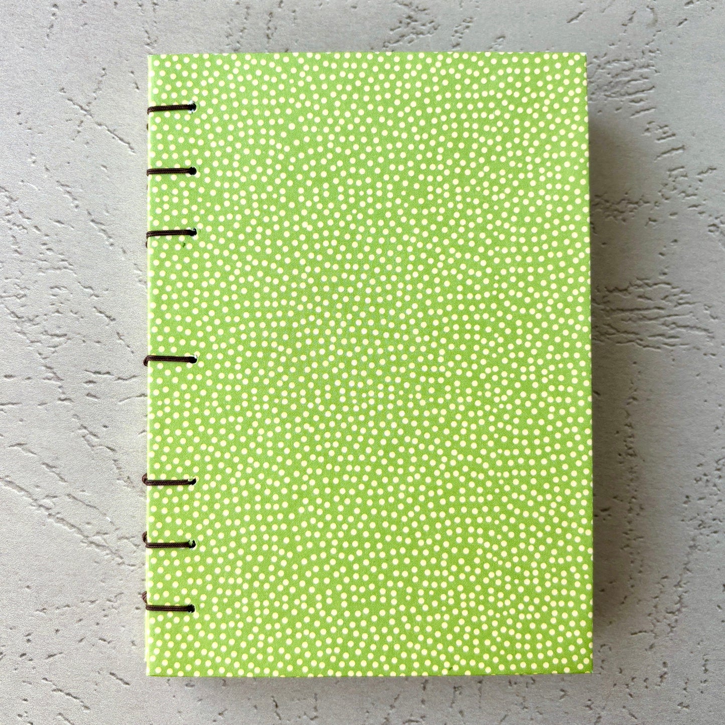 Limeade - A6 - Dot Grid - Coptic Bound - Fountain Pen Notebook - Handmade Journal