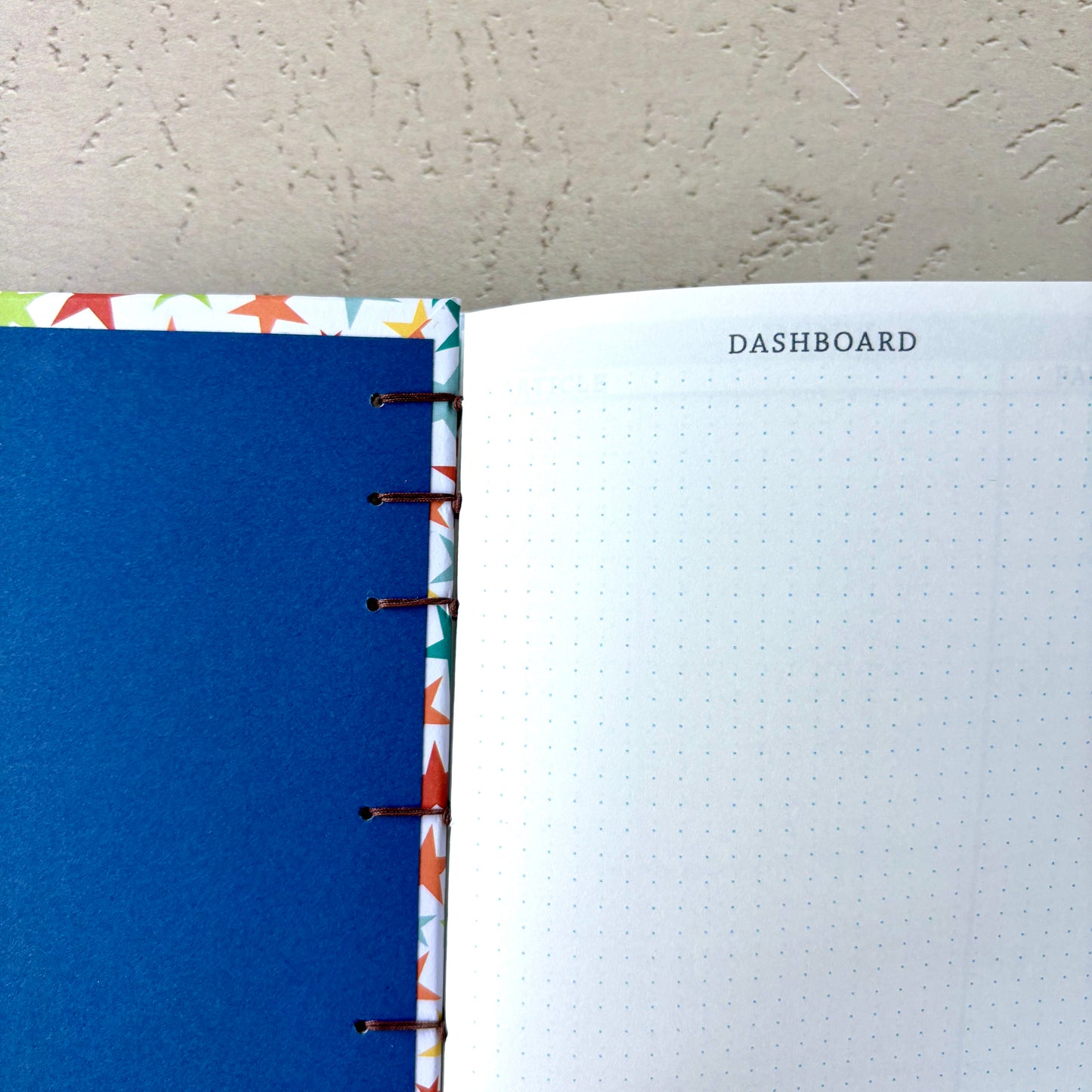 All Star - A6 - Dot Grid - Coptic Bound - Fountain Pen Notebook - Handmade Journal