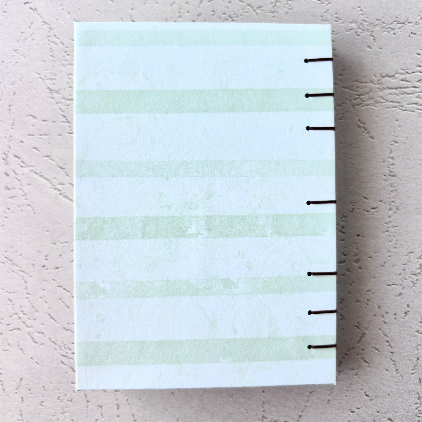 Misty Stripes - A6 - Dot Grid - Coptic Bound - Fountain Pen Notebook - Handmade Journal