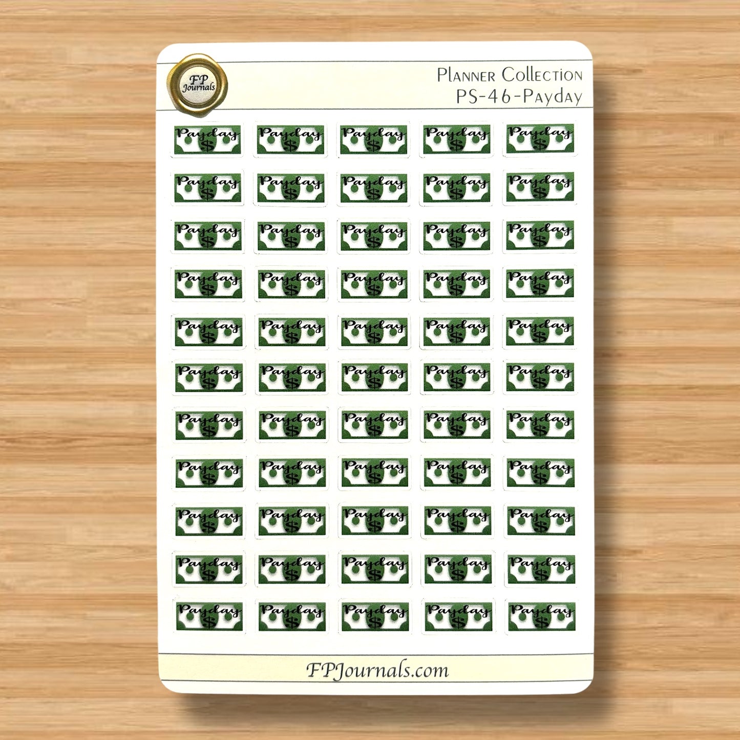 Payday Stickers - Planner Collection - Money Pay Day Sticker Sheet
