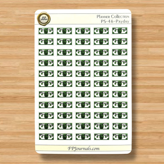 Payday Stickers - Planner Collection - Money Pay Day Sticker Sheet