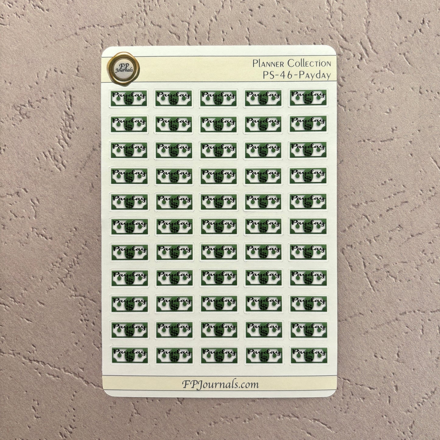 Payday Stickers - Planner Collection - Money Pay Day Sticker Sheet