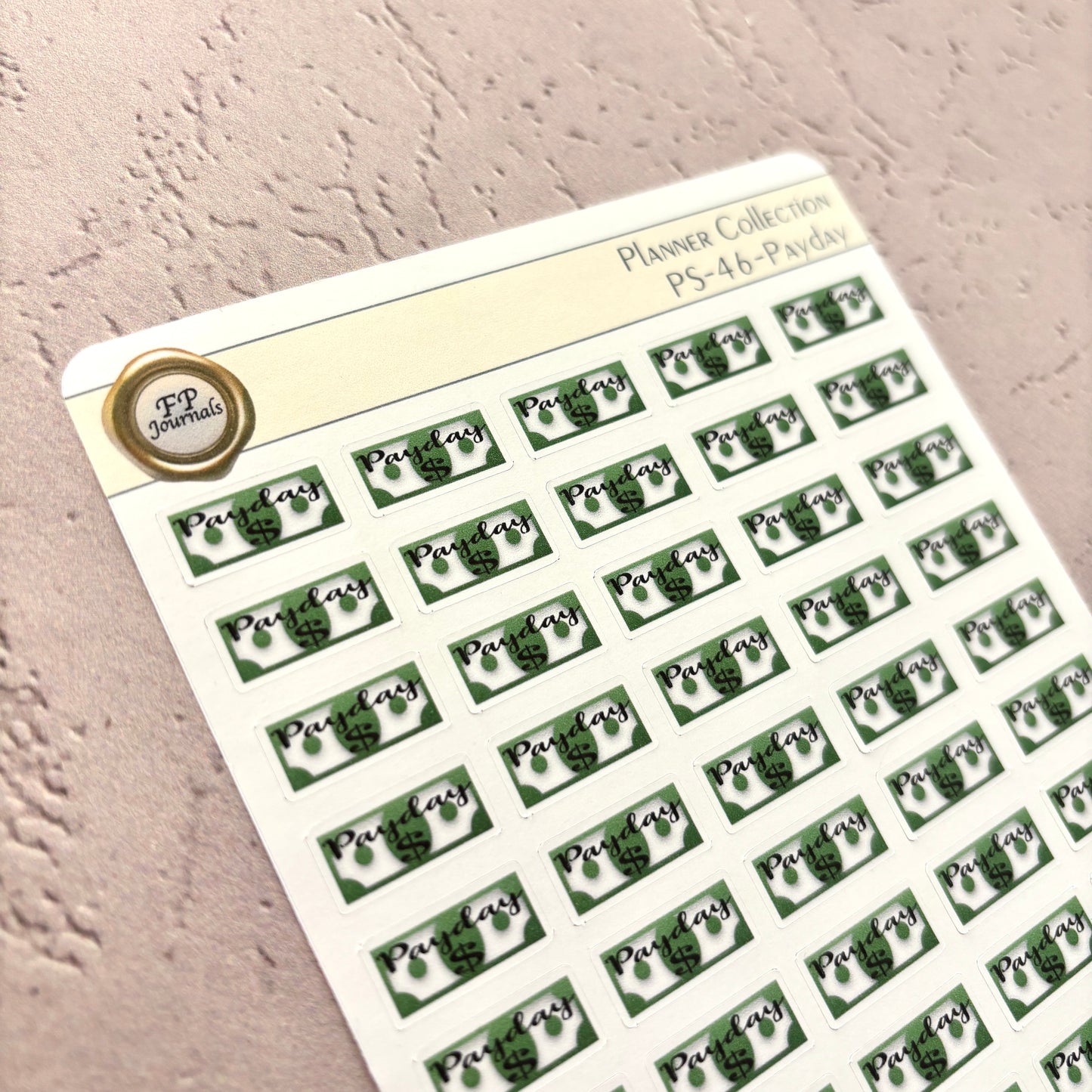 Payday Stickers - Planner Collection - Money Pay Day Sticker Sheet
