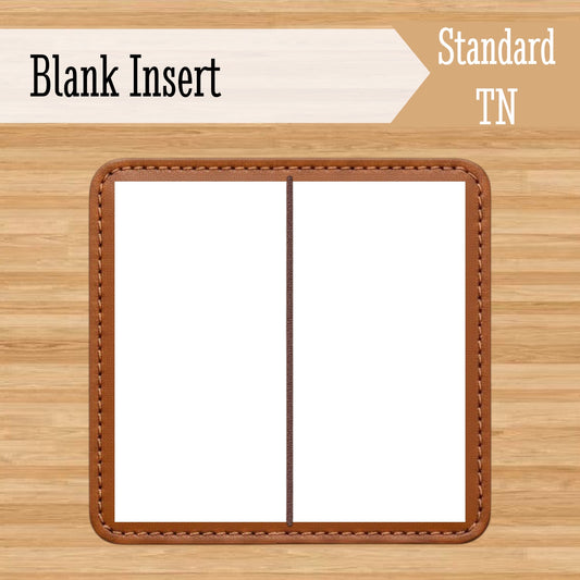 Standard Blank Travelers Notebook Insert - Fountain Pen Friendly, Hand-Stitched Kraft Cover