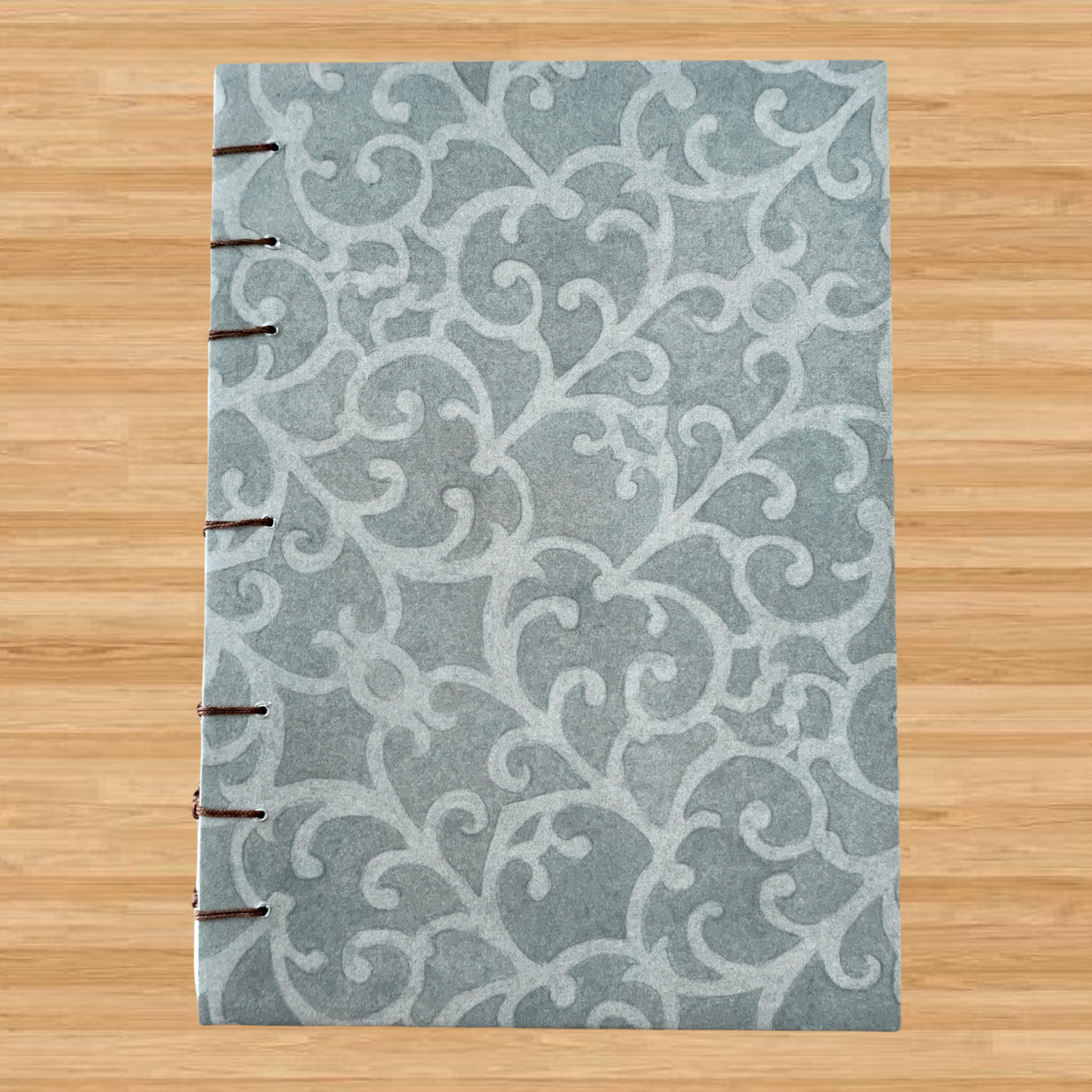 Lilac Flourish - Coptic Journal - A6 - 4x6 Dot Grid - Bullet Journal - by FP Journals