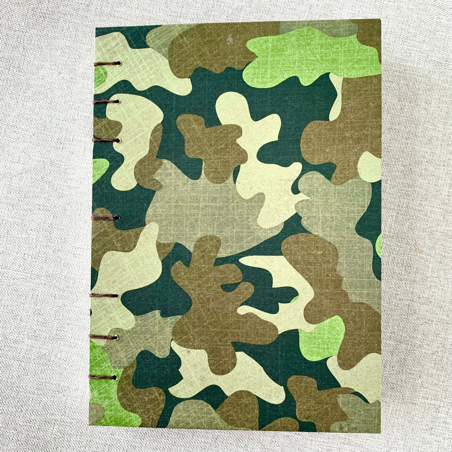 Camouflage - Coptic Journal - A6 - 4x6 Dot Grid - Bullet Journal - Pla by FP Journals