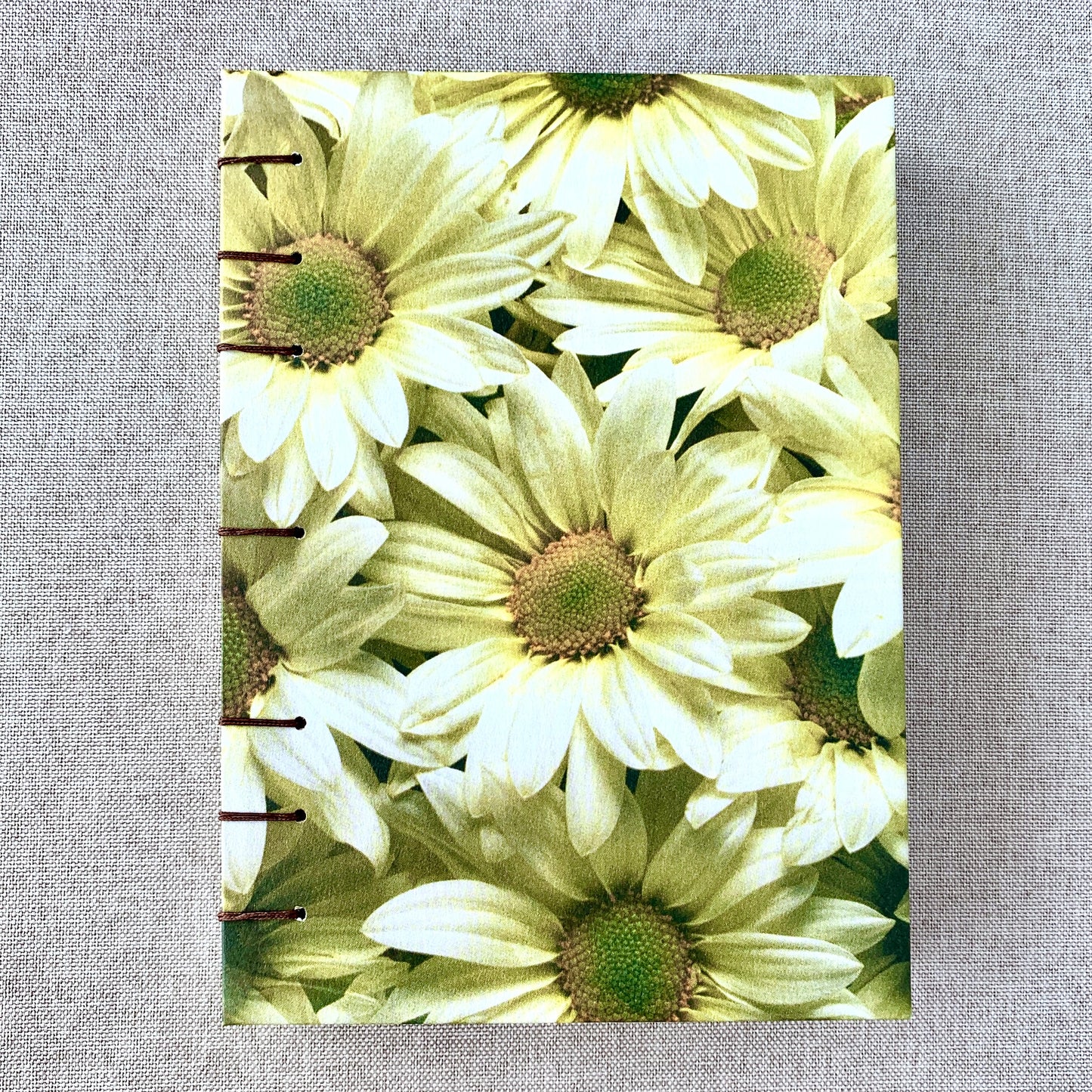 Sunflower Field - A6 - Dot Grid - Coptic Bound - Fountain Pen Notebook - Handmade Journal