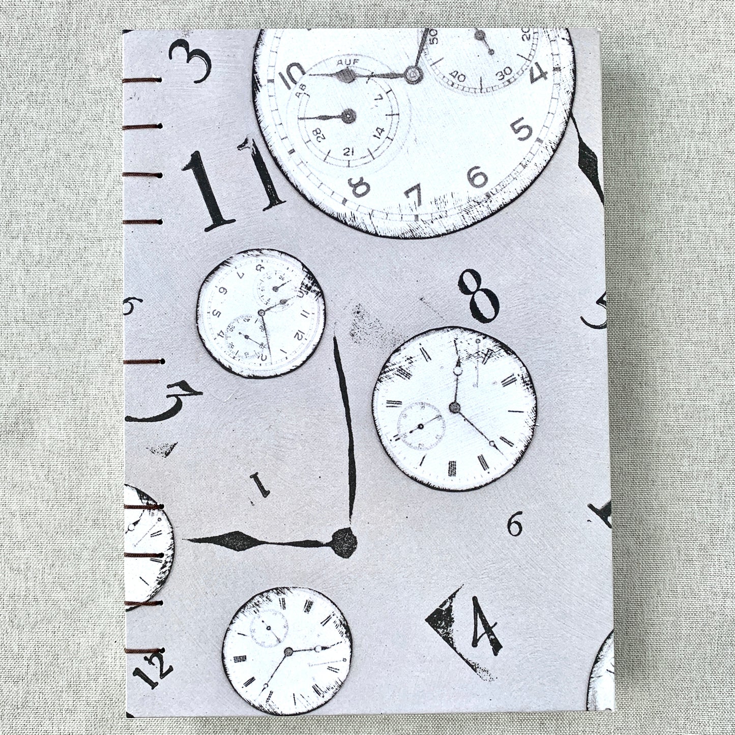 Time Traveler - A5 - Dot Grid - Coptic Bound - Fountain Pen Notebook - Handmade Journal