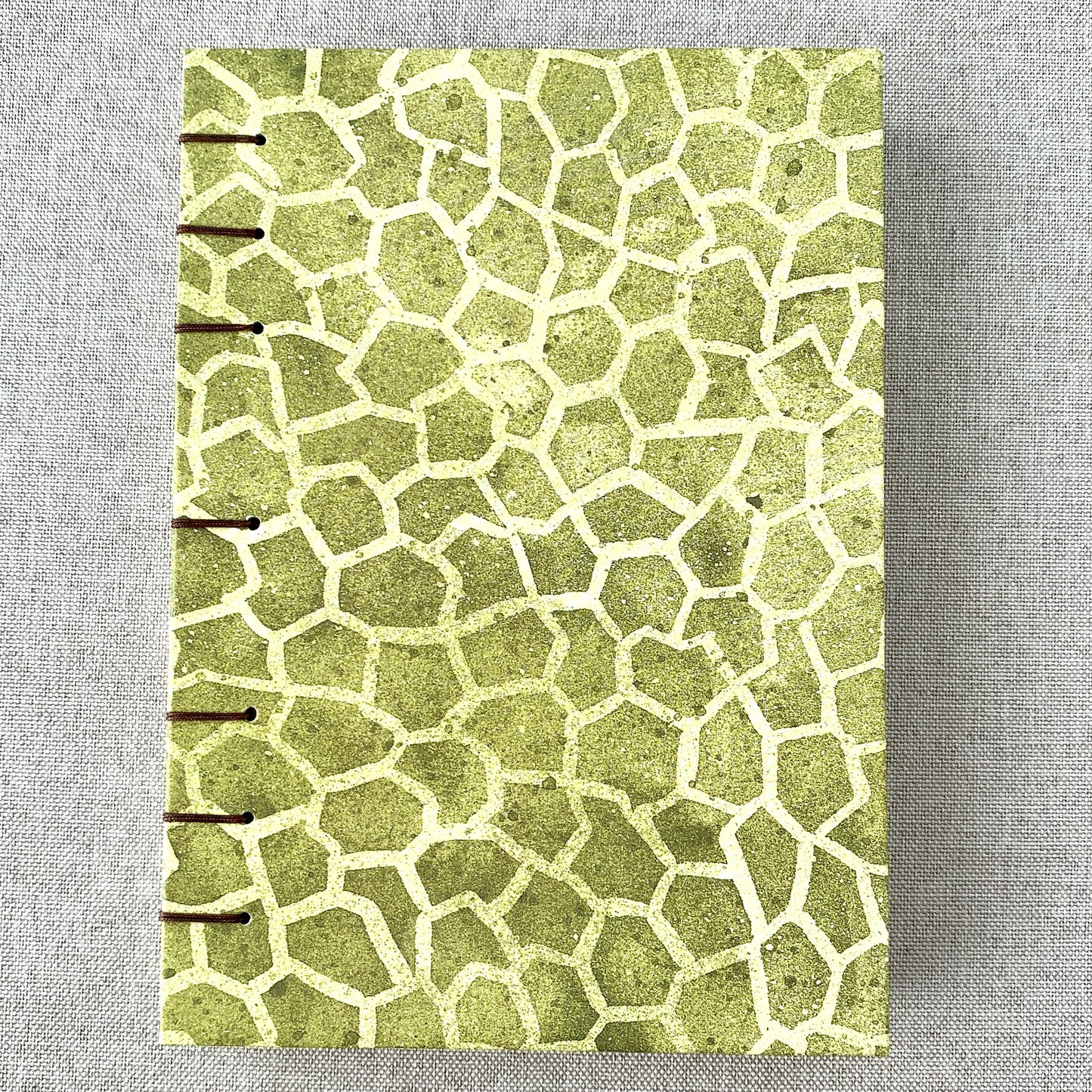 Turtle Shell - A6 - Dot Grid - Coptic Bound - Fountain Pen Notebook - Handmade Journal