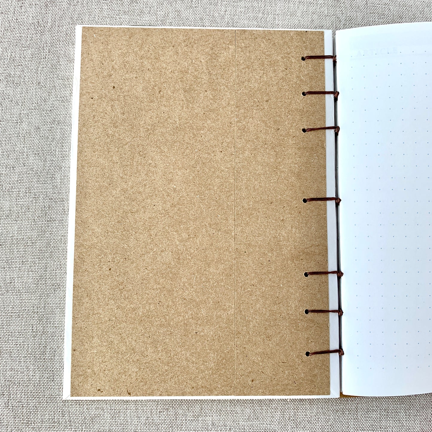 Thrift - A6 - Dot Grid - Coptic Bound - Fountain Pen Notebook - Handmade Journal