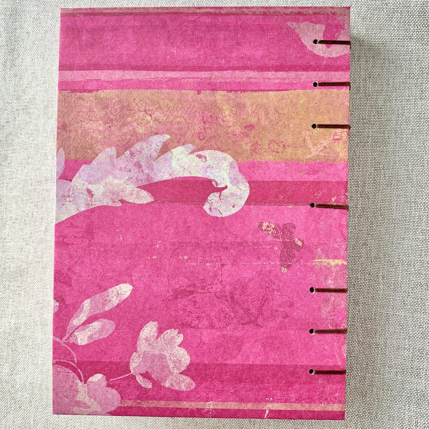 Magenta Flair - A6 - Dot Grid - Coptic Bound - Fountain Pen Notebook - Handmade Journal