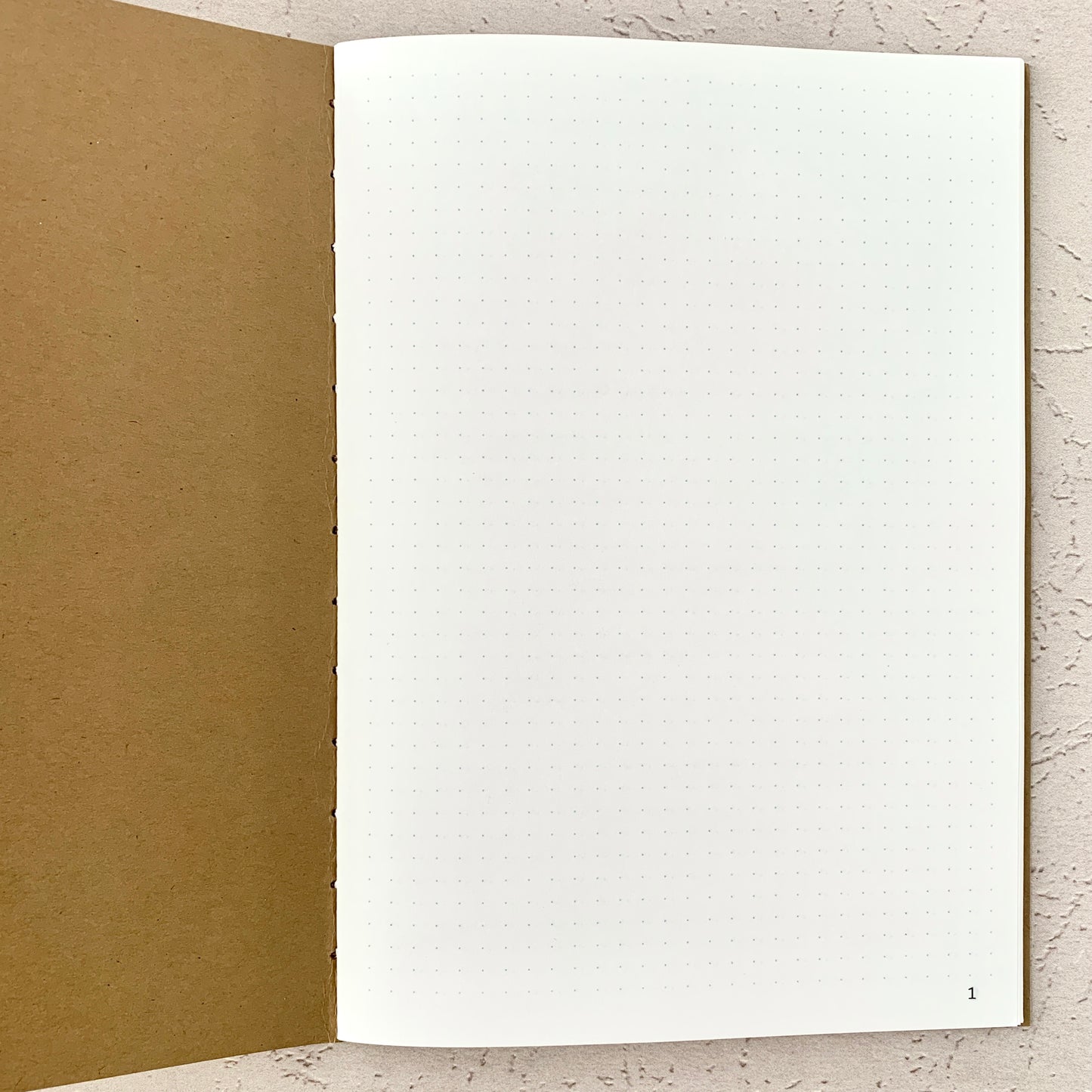 Dot Grid Kraft Travelers Notebook Insert - A5 - Dot Grid - Fountain Pen Friendly Notebook - Hand-Stitched Binding