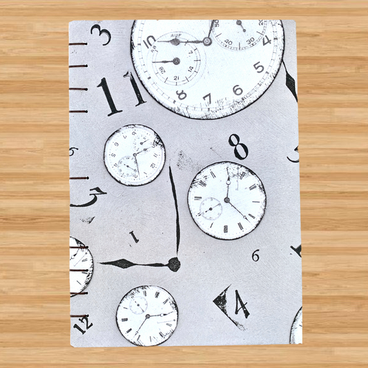 Time Traveler - A5 - Dot Grid - Coptic Bound - Fountain Pen Notebook - Handmade Journal