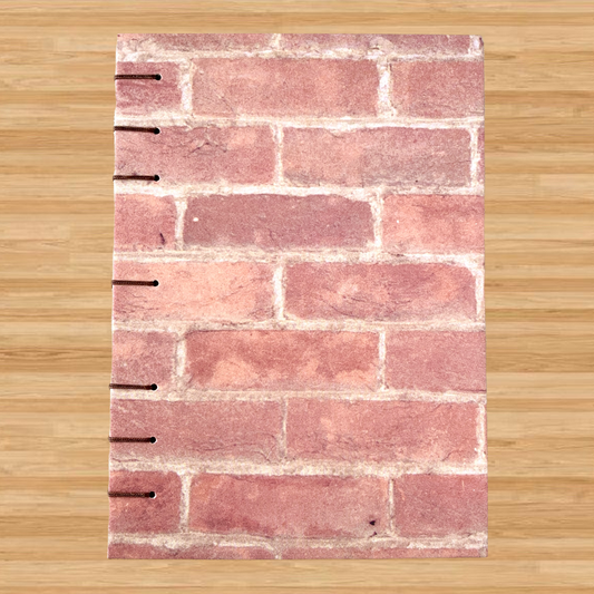 FP JournalsRed Brick Wall - A6 - Dot Grid - Coptic Bound - Fountain Pen Notebook