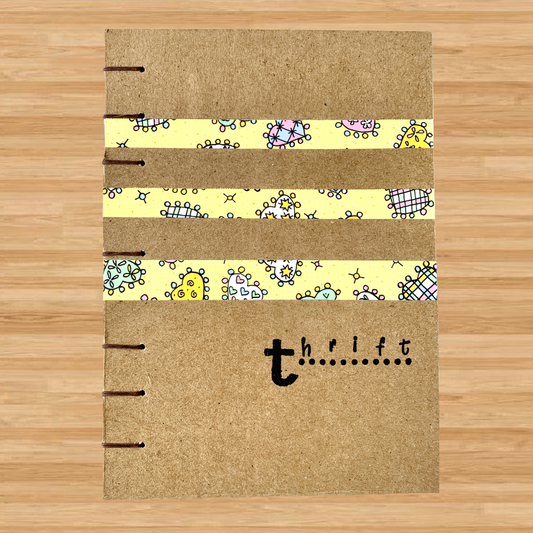 Thrift - A6 - Dot Grid - Coptic Bound - Fountain Pen Notebook - Handmade Journal